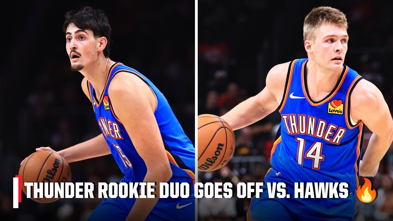 OKC rookie duo LOOKING GOOD in preseason đ Bennett Stirtz and Aday Mara ballin' đ„ | NBA on ESPN background