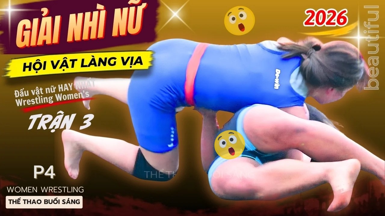 Vật Nữ - Hội TÌNH QUANG ( Làng Vịa ) Hà Nội 2026 - p4 - Vietnamese Women's Wrestling background