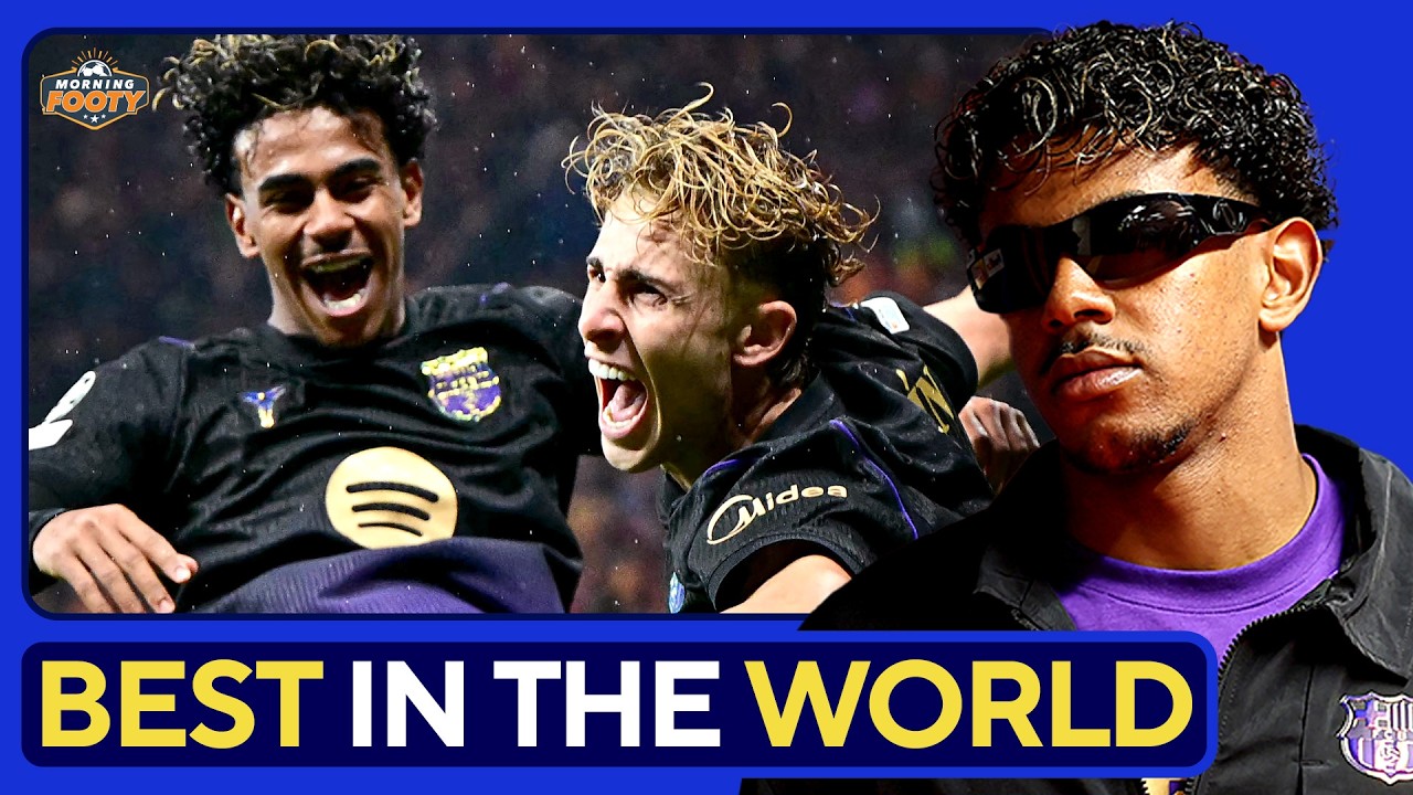 Are Lamine & Barcelona BEATABLE in the UEFA Champions League? background