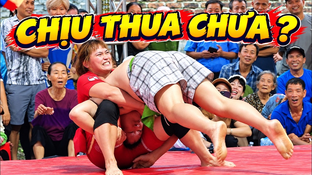 VẬT NAM NỮ HỘI LÀNG ĐỨC LÂN năm 2026.Đấu Vật Traditional Vietnamese Mens vs women's Wrestling. background