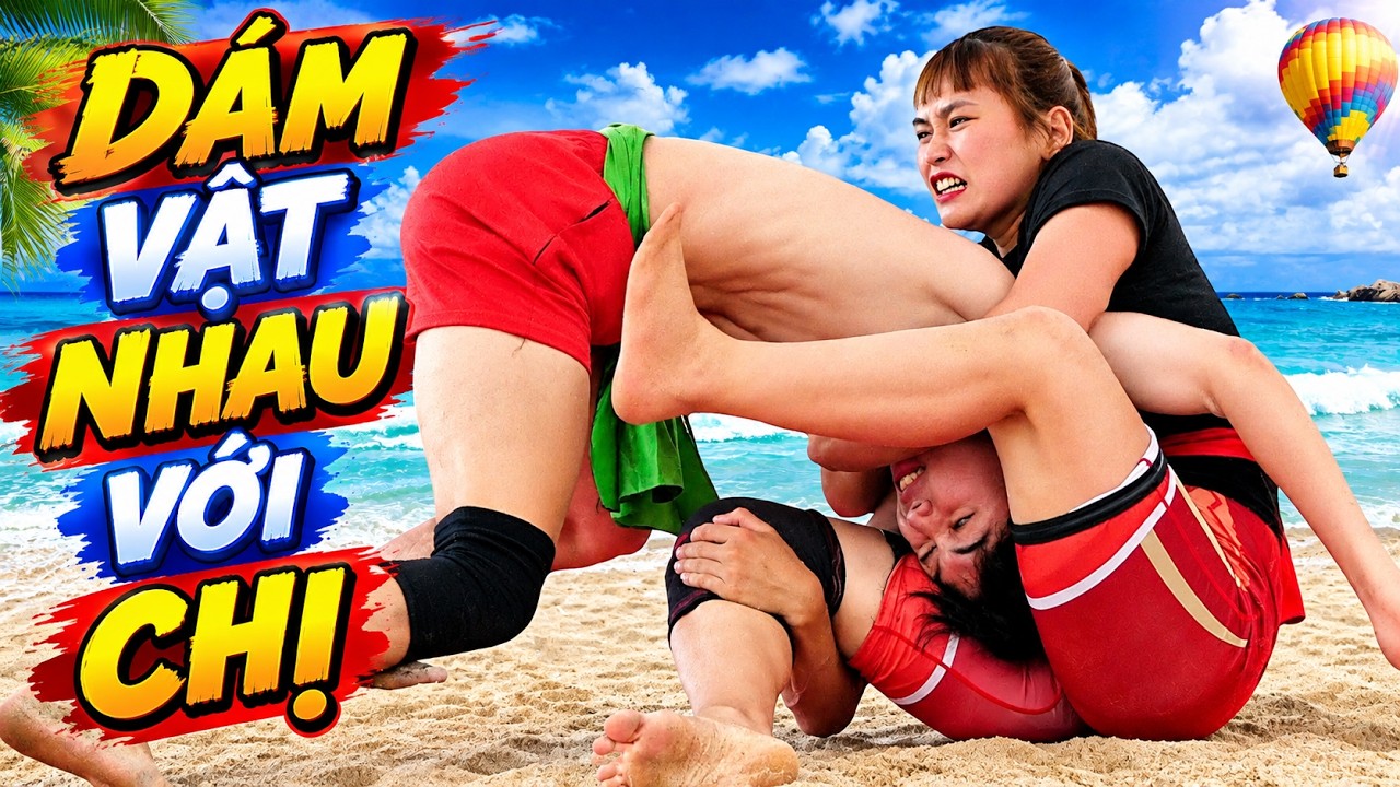 Đấu Vật NAM VS NỮ HỘI LÀNG ĐỨC LÂN 13-10-2026, Traditional Vietnamese Mens vs women's Wrestling background