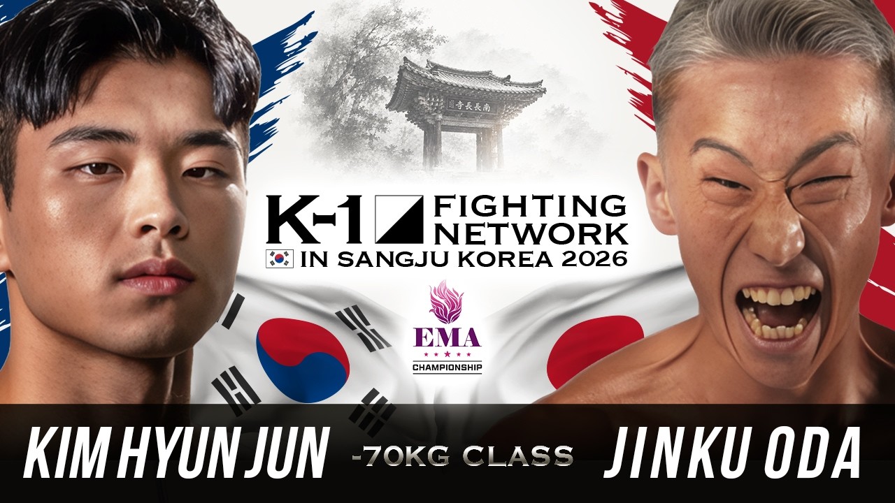 Kim Hyun Jun vs Jinku Oda | FULL FIGHT | K-1 FIGHTING NETWORK in Sangju Korea 2026 | -70kg background