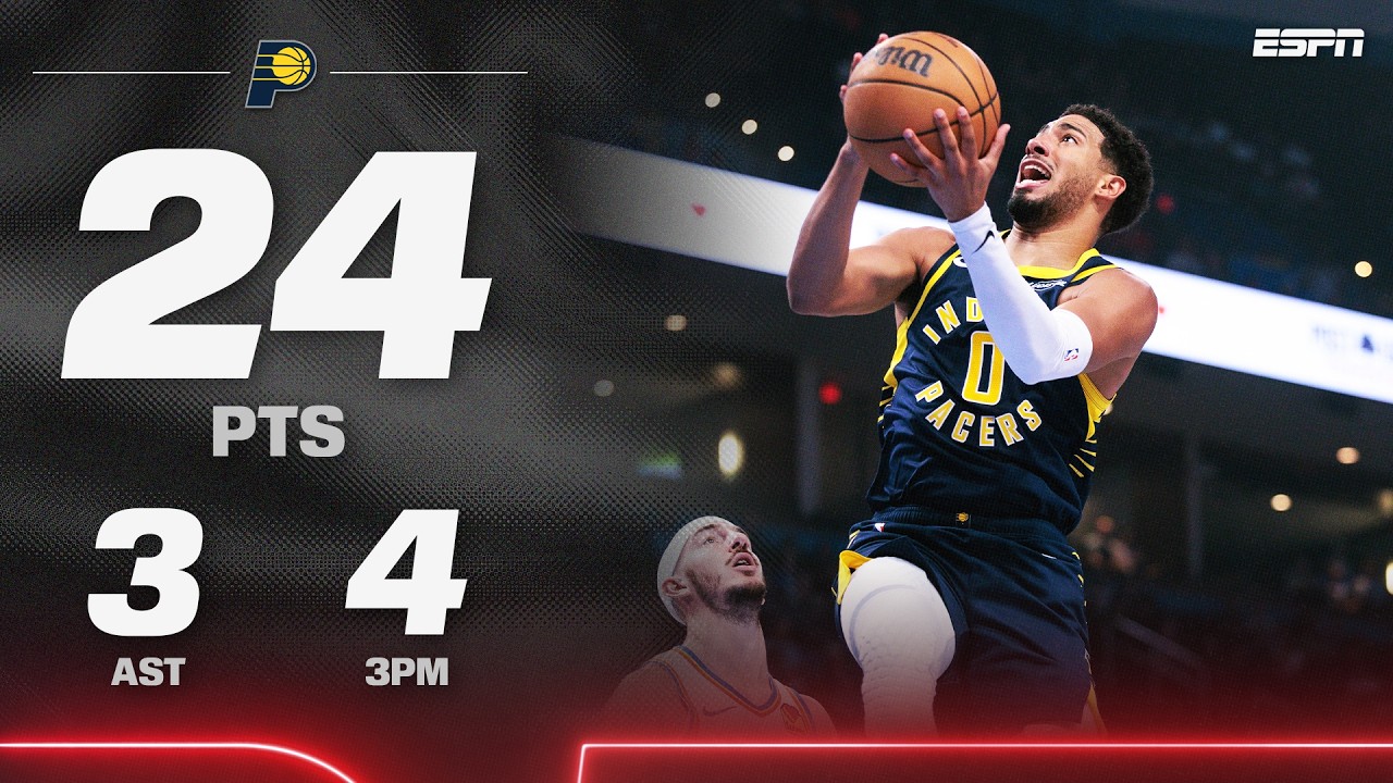 HALI RETURNS TO OKC đ€ Tyrese Haliburton puts on a SHOW in preseason đ€© | NBA on ESPN background