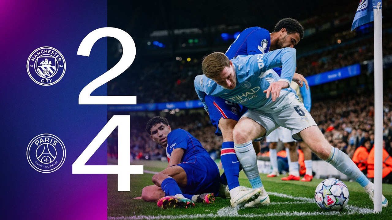 HIGHLIGHTS | Man City 2-4 PSG | Six goal thriller at the Etihad! background