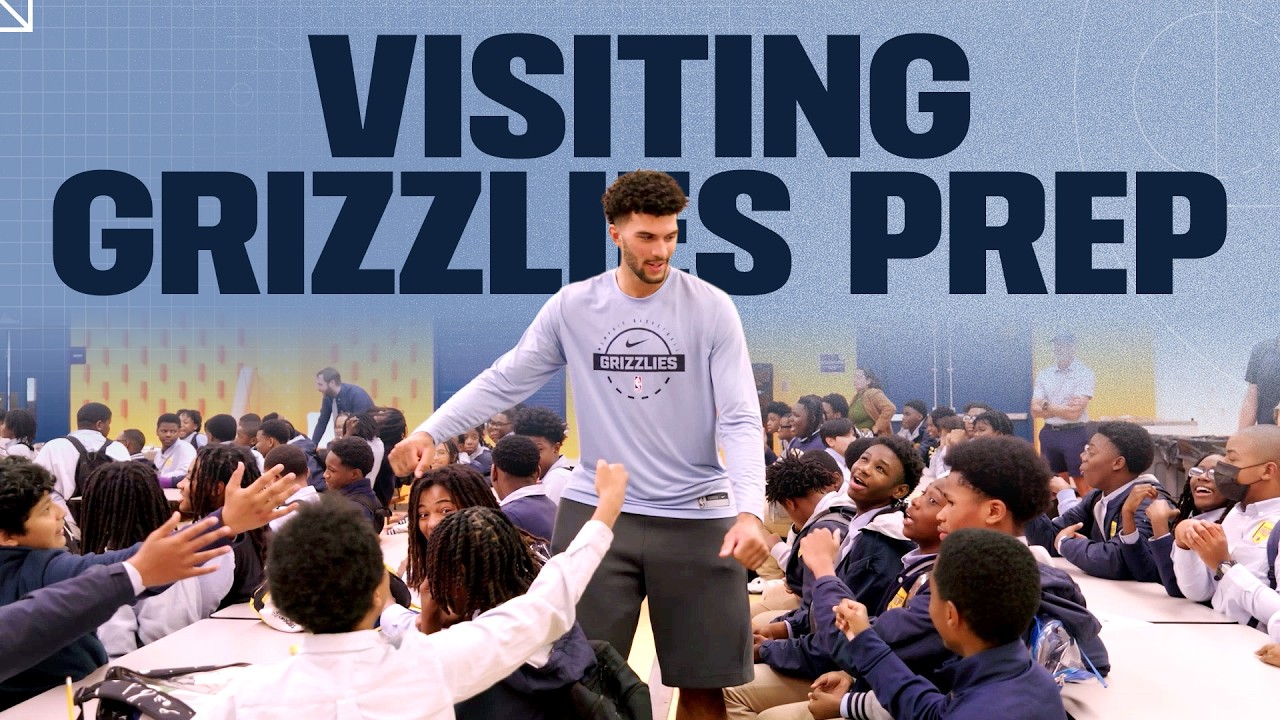 Memphis Grizzlies Players Visit Grizzlies Prep | Inspiring the Next Generation background