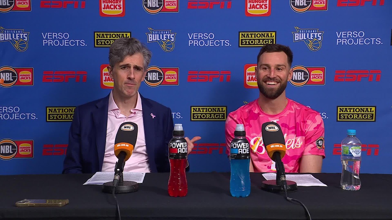 Will Weaver and Mitch Norton press conference vs South East Melbourne Phoenix - Round 5, NBL27 background
