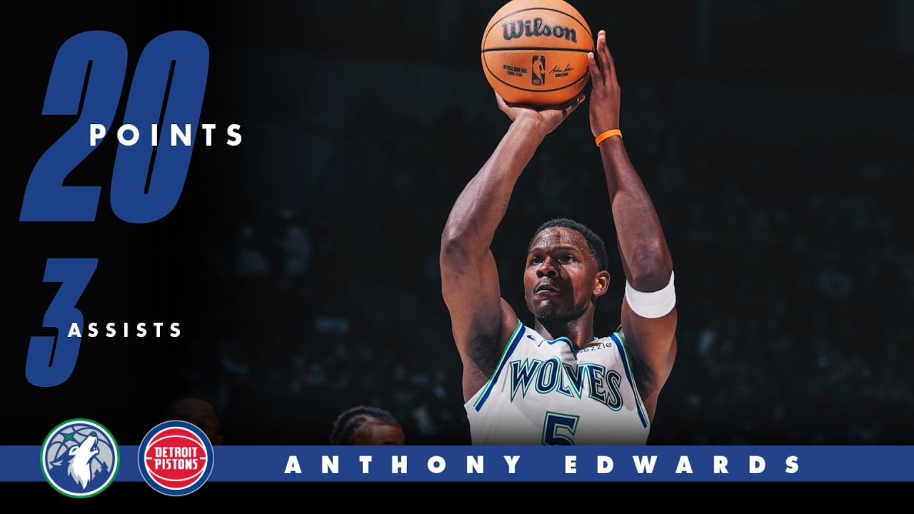 Anthony Edwards Got In His Bag With 20 Points Vs The Detroit Pistons | 10.14.26 background