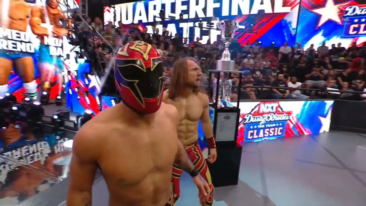 WWE NXT FRAXIOM VS NOAM DAR & ROMEO MORENO 10/13/26 background