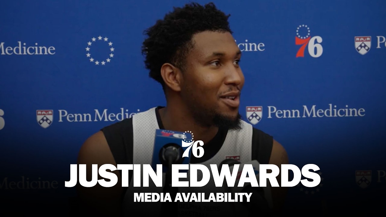 Philadelphia 76ers Practice Media Availability 🎙️ | Justin Edwards | 10.15.26 background