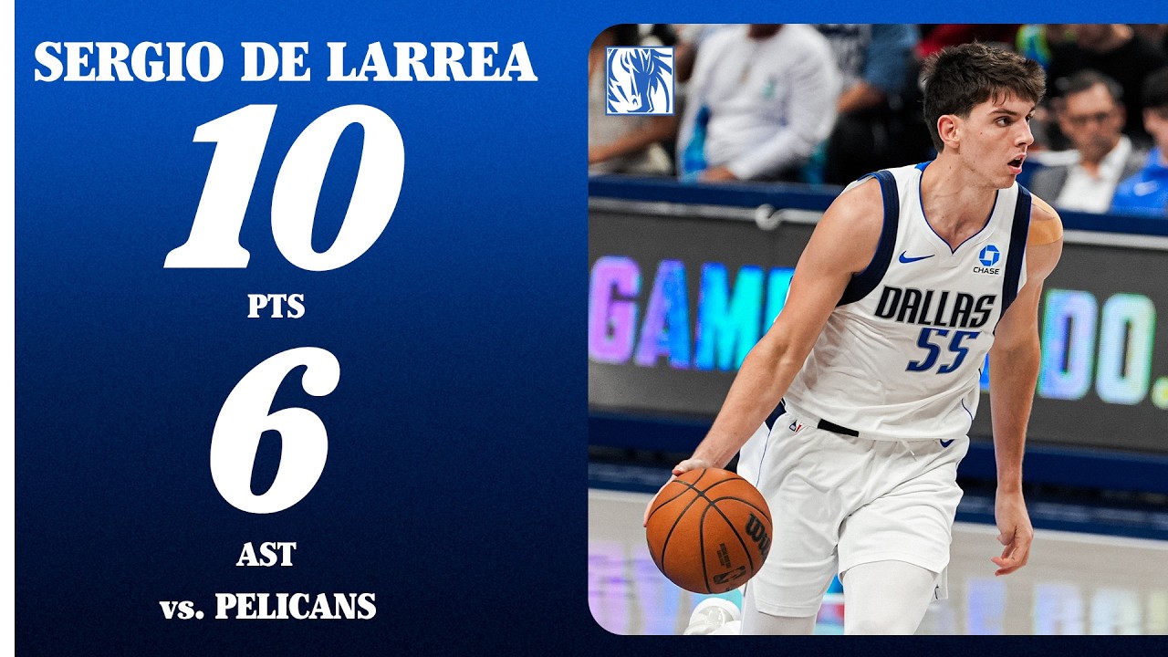 Sergio De Larrea (10 PTS 6 AST) vs. New Orleans Pelicans | Preseason | October 14, 2026 background