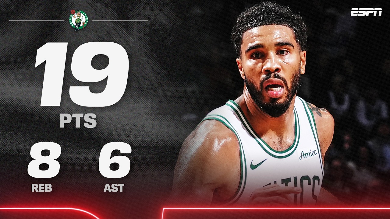 JT IN THAT MODE 😤 Jayson Tatum drops 19 PTS, 8 REB & 6 AST in win over Hornets ☘️ | NBA on ESPN background