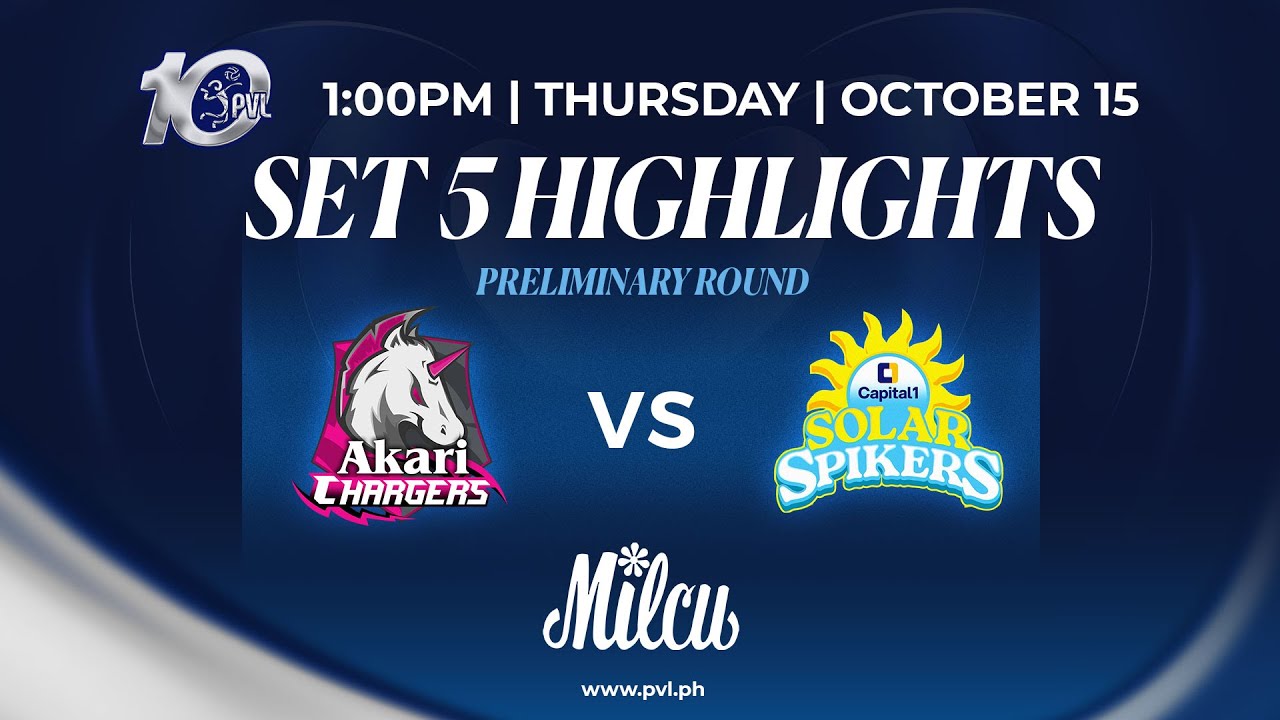 Akari Chargers vs. Capital1 Solar Spikers - 5th Set Highlights background