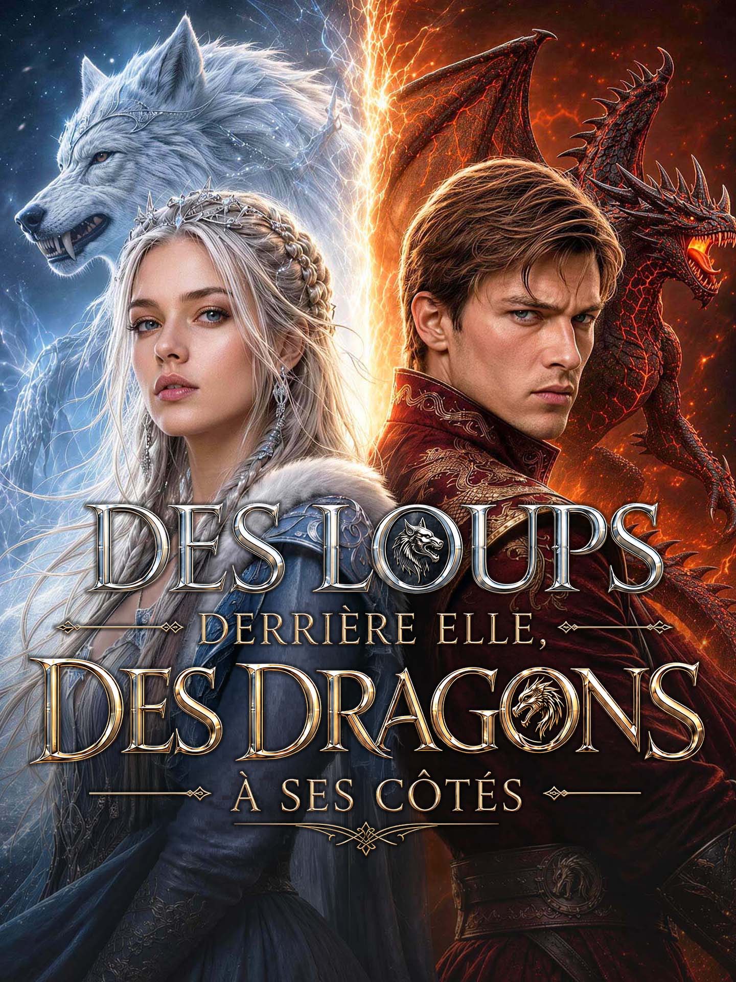 Des loups derrière elle, des dragons à ses côtés poster
