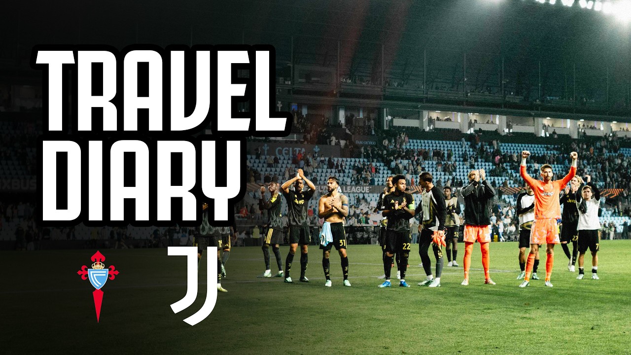 BEHIND THE SCENES OF OUR WIN IN VIGO! | Celta-Juventus Europa League | Travel Diary background