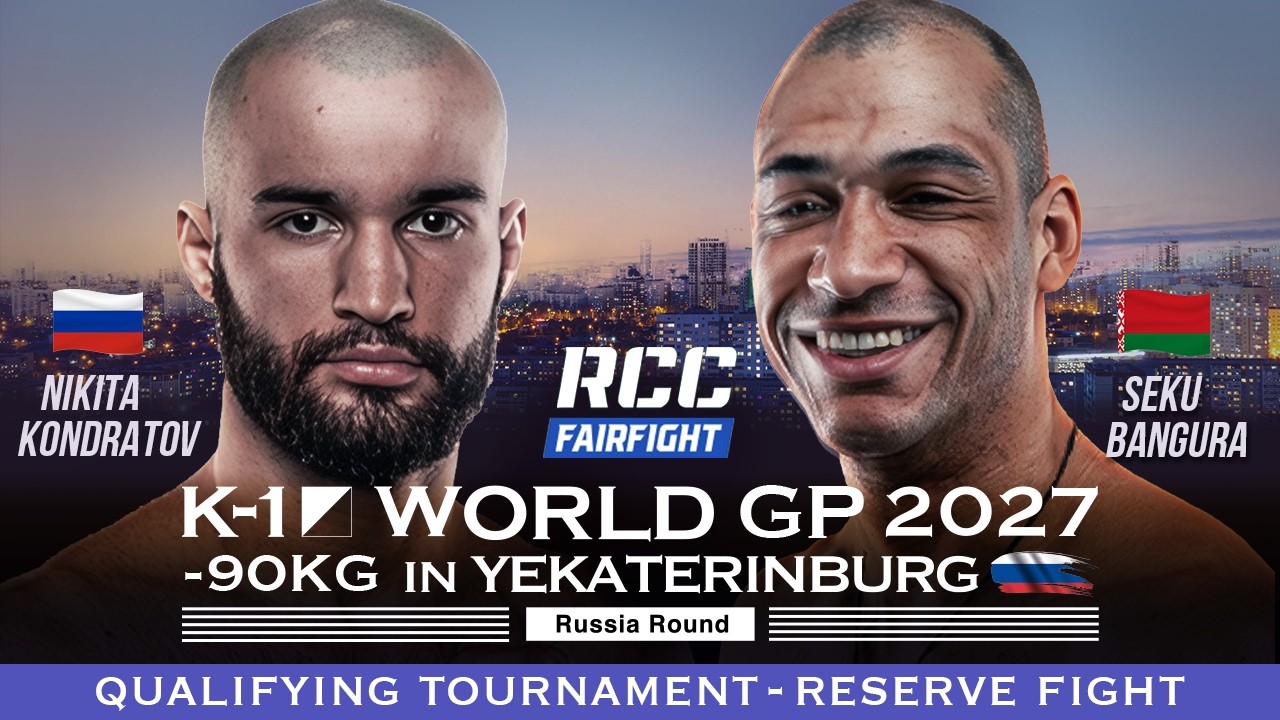 Nikita Kondratov vs Seku Bangura | FULL FIGHT | K-1 WORLD GP 2027 -90kg in Yekaterinburg background