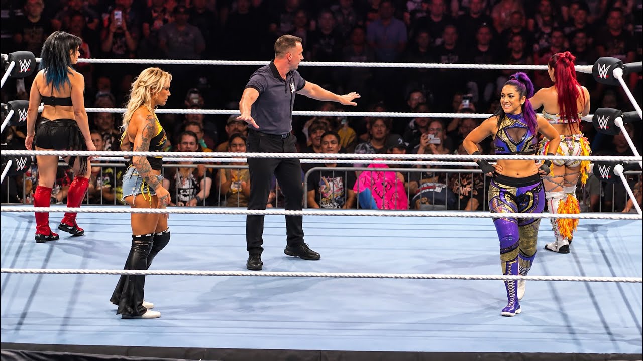 Iyo Sky vs Bayley vs Sol Ruca vs Lyra Valkyria Full Match - WWE Live 10/17/2026 background