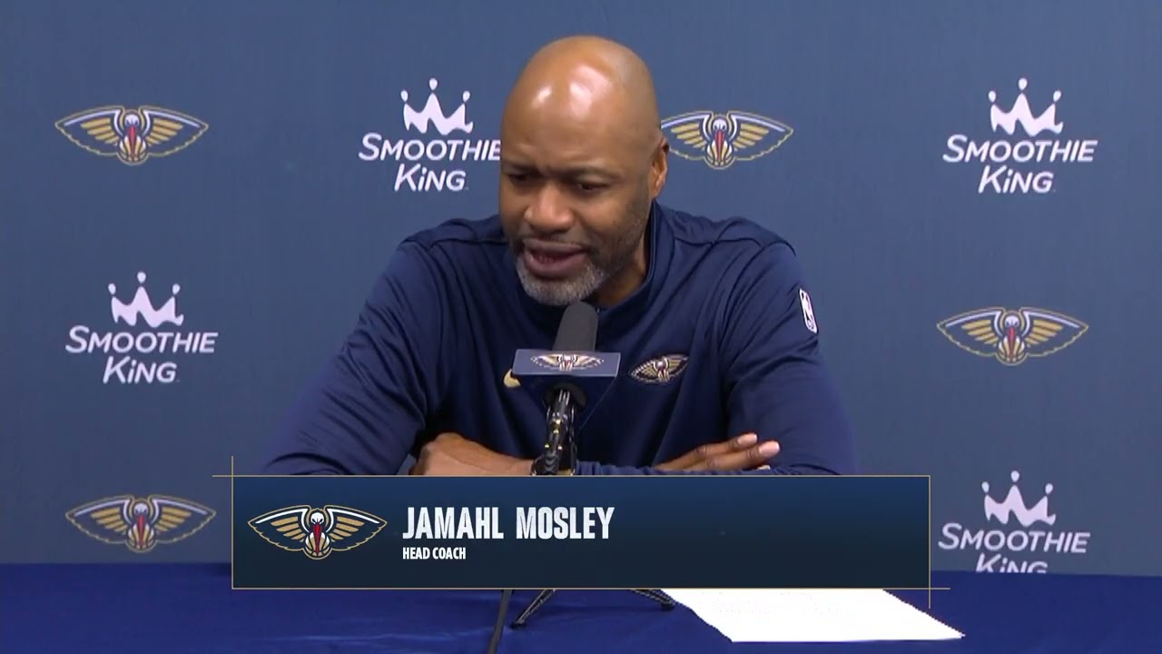 Jamahl Mosley recaps preseason win | Pelicans vs Wizards Postgame Interview 10/16/26 background