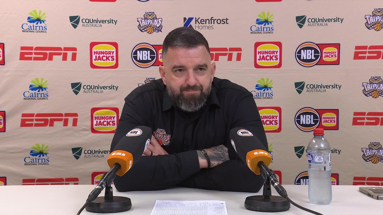 Adam Forde press conference vs South East Melbourne Phoenix - Round 5, NBL27 background