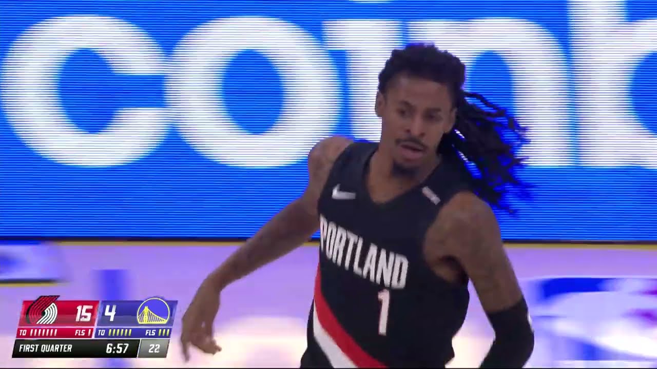 Ja Morant Highlights (19 Points, 8-10 FG) | Trail Blazers 118, Warriors 128 | Oct. 16, 2026 background