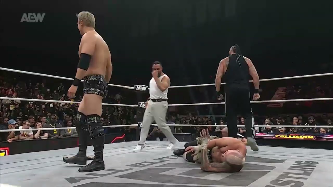 #AEW-#DarbyAllin vence a#Hechicero en#AEWCollision#ProWrestling#Wrestling#CMLL#Lucha#NJPW#AllElite background