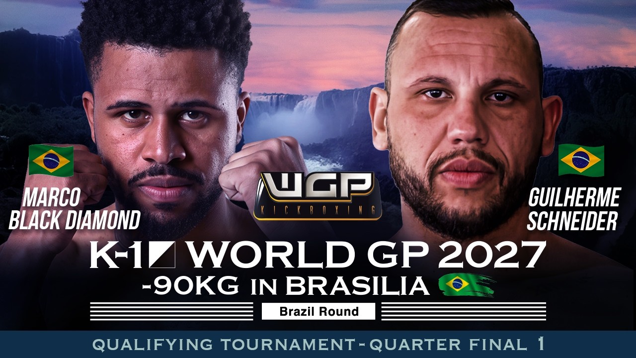 Marco Black Diamond vs Guilherme Schneider | FULL FIGHT | K-1 WORLD GP 2027 -90KG in Brasilia background