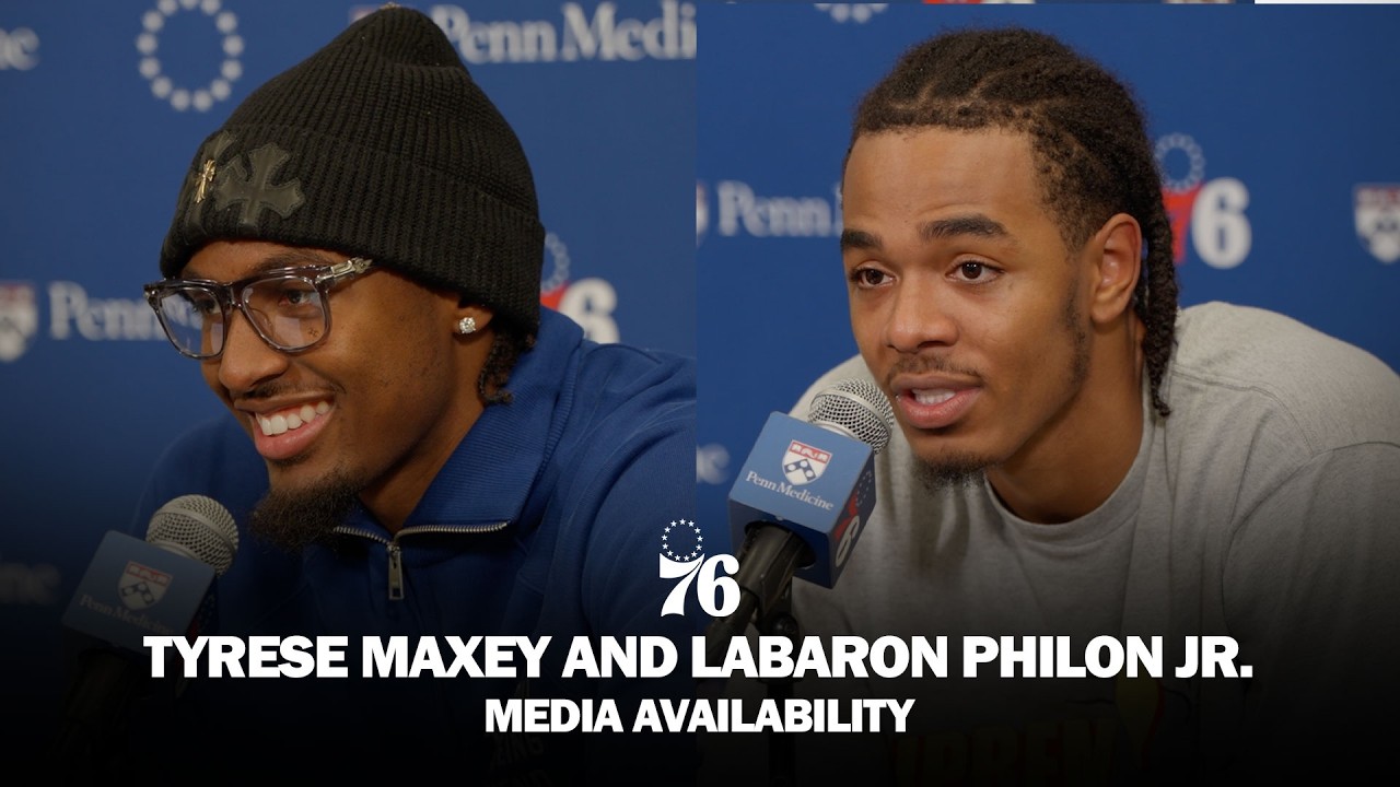Philadelphia 76ers Postgame Media Availability ๐๏ธ | Tyrese Maxey and Labaron Philon Jr. | 10.16.26 background