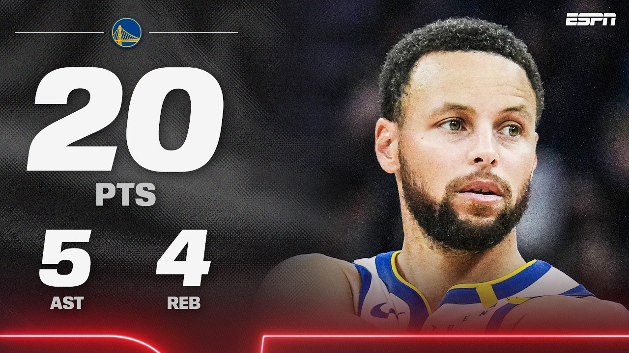 Steph Curry drops 20 PTS in Warriors’ preseason win over the Blazers 🎯 | NBA on ESPN background