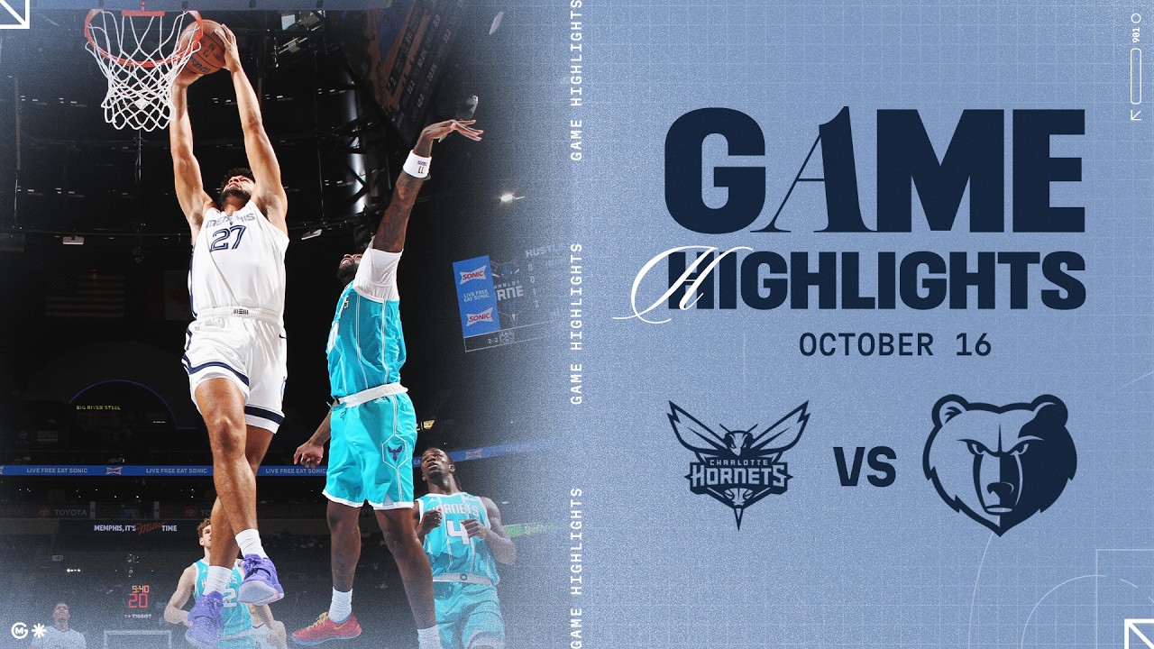 Memphis Grizzlies Highlights vs. Charlotte Hornets background