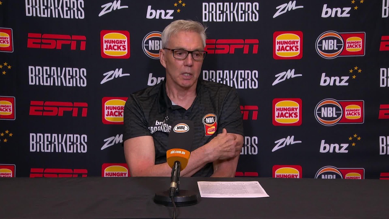 Gordie Herbert press conference vs Tasmania JackJumpers - Round 5, NBL27 background