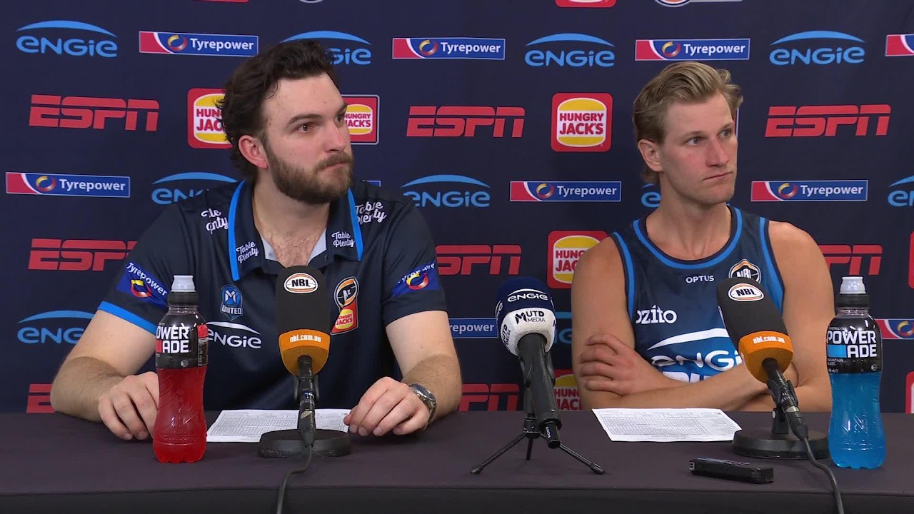 Jacob Chance and Tom Wilson press conference vs Illawarra Hawks - Round 5, NBL27 background