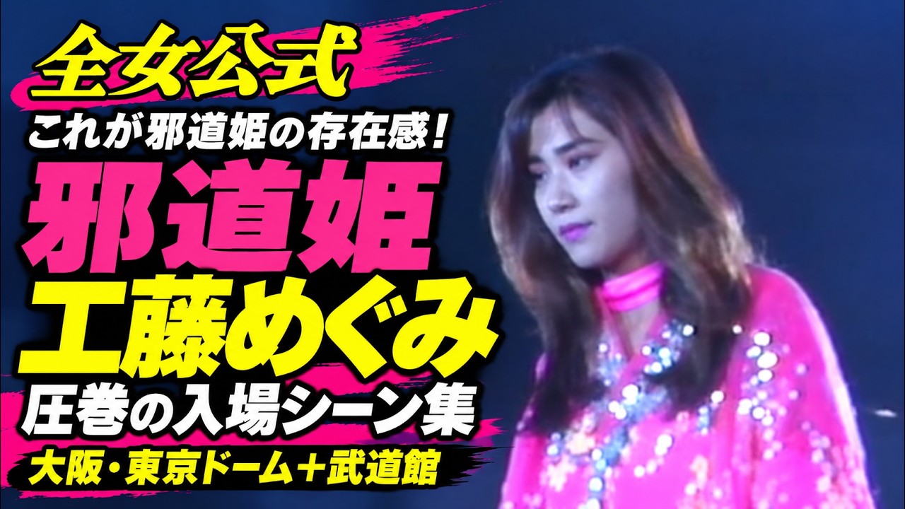 邪道姫▶工藤めぐみ 入場シーン集|大阪・東京ドーム+武道館入場式#40周年 background
