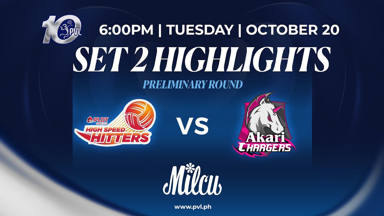 PLDT Home Fibr High Speed Hitters vs. Akari Chargers - 2nd Set Highlights