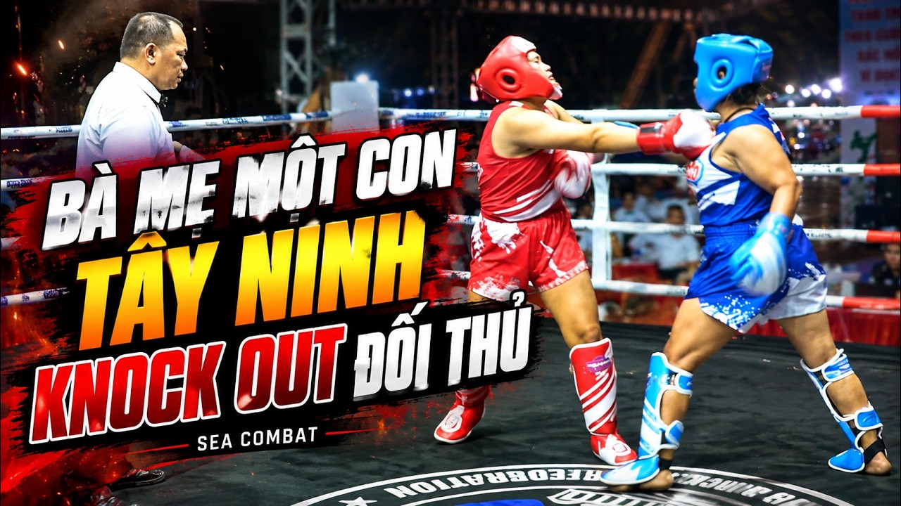 Bà mẹ một con Tây Ninh knock out đối thủ trẻ hơn 10 tuổi giành HCV tại giải cúp kickboxing Quốc gia