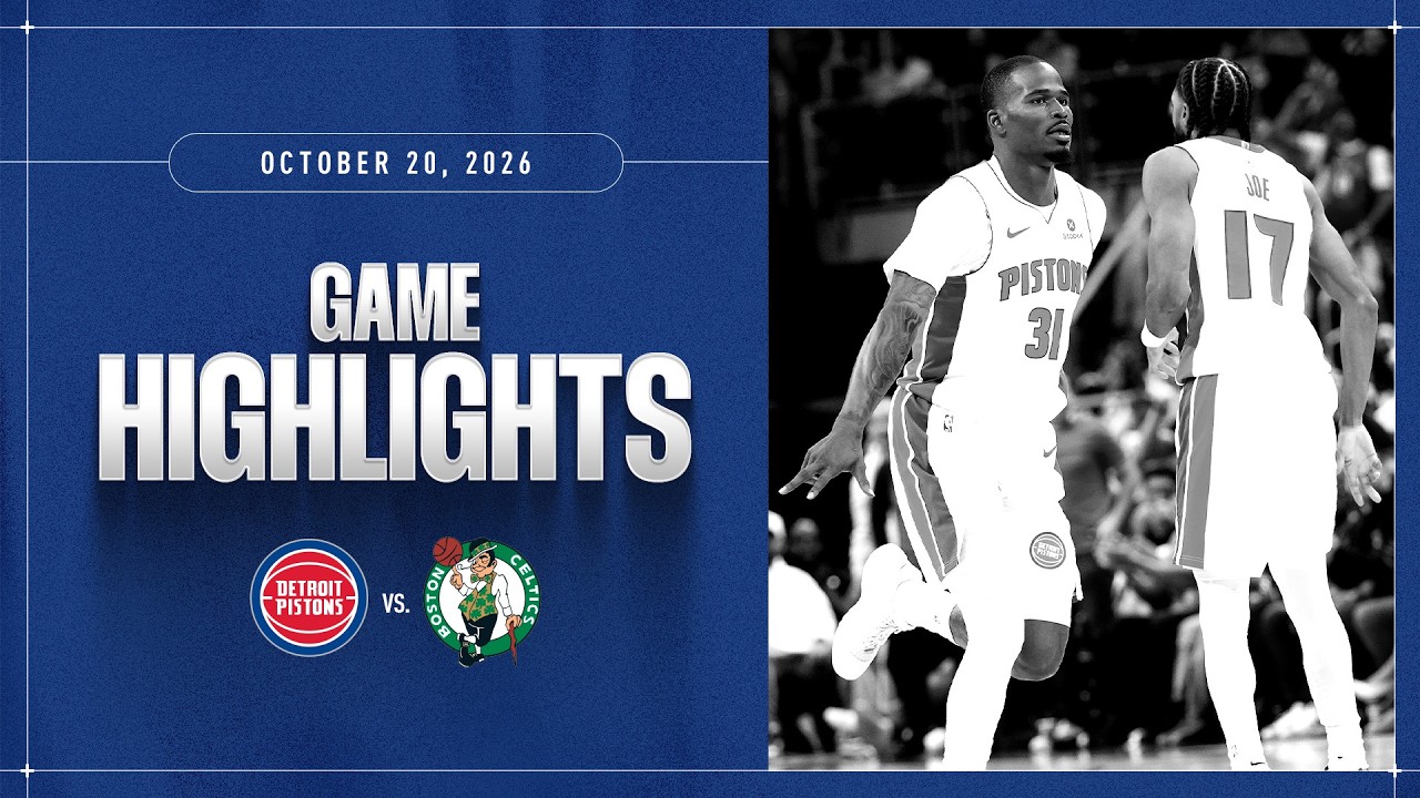 1st Win of the Season | Detroit Pistons vs. Boston Celtics Highlights | 10.20.26 #NBA