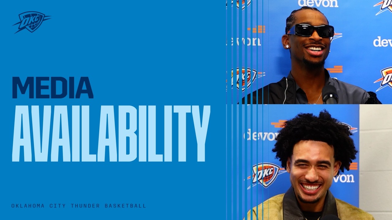 Shai Gilgeous-Alexander and Jared McCain | Postgame Media | October 20, 2026