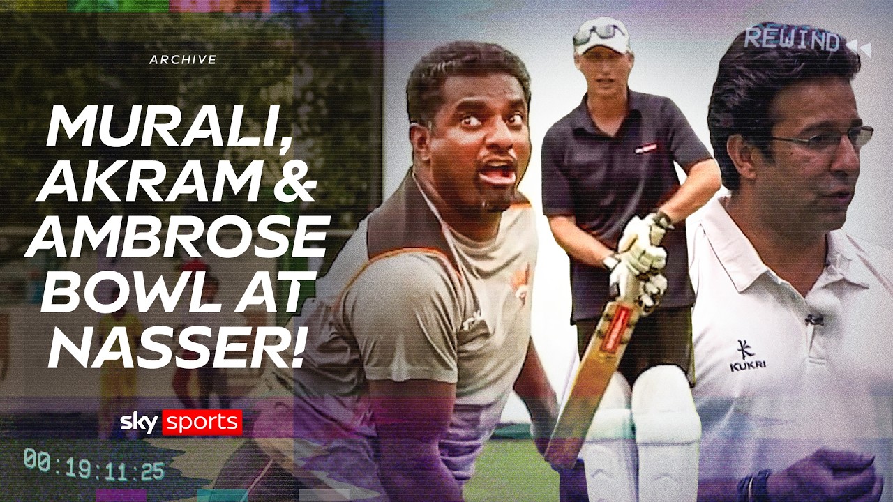 Muralitharan, Akram, Ambrose & more bowl at Nasser Hussain! | Best masterclass moments