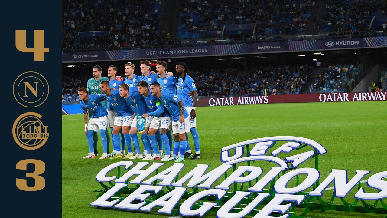 #UCL | #NapoliBodøGlimt 4-3 | Gli azzurri centrano la prima vittoria europea