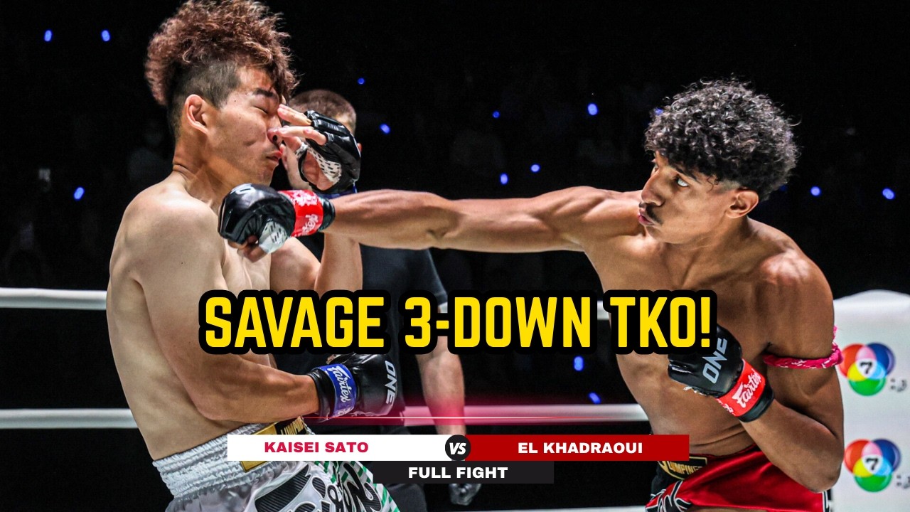 THUNDER LEFT HOOK FINISH! Ayoub Slices Sato With Elbow & Stops Him In Round 2 At Lumpinee!
