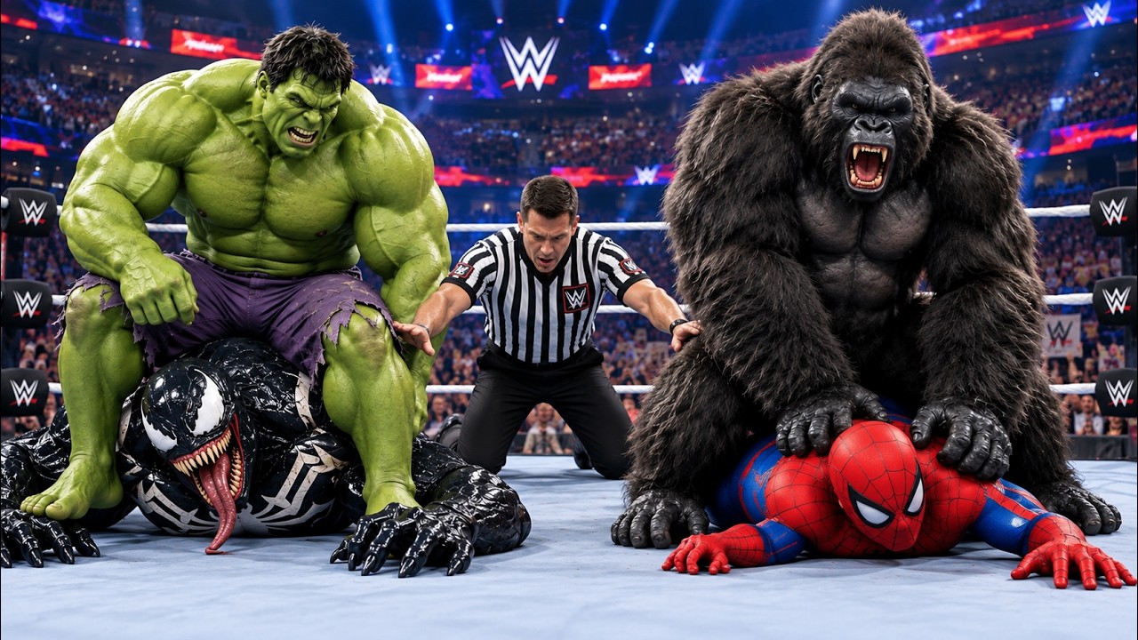 ЁЯФеWWE 2K26 - Hulk vs Venom vs Gorilla vs Spider Man : WWE2K Oct 24, 2026