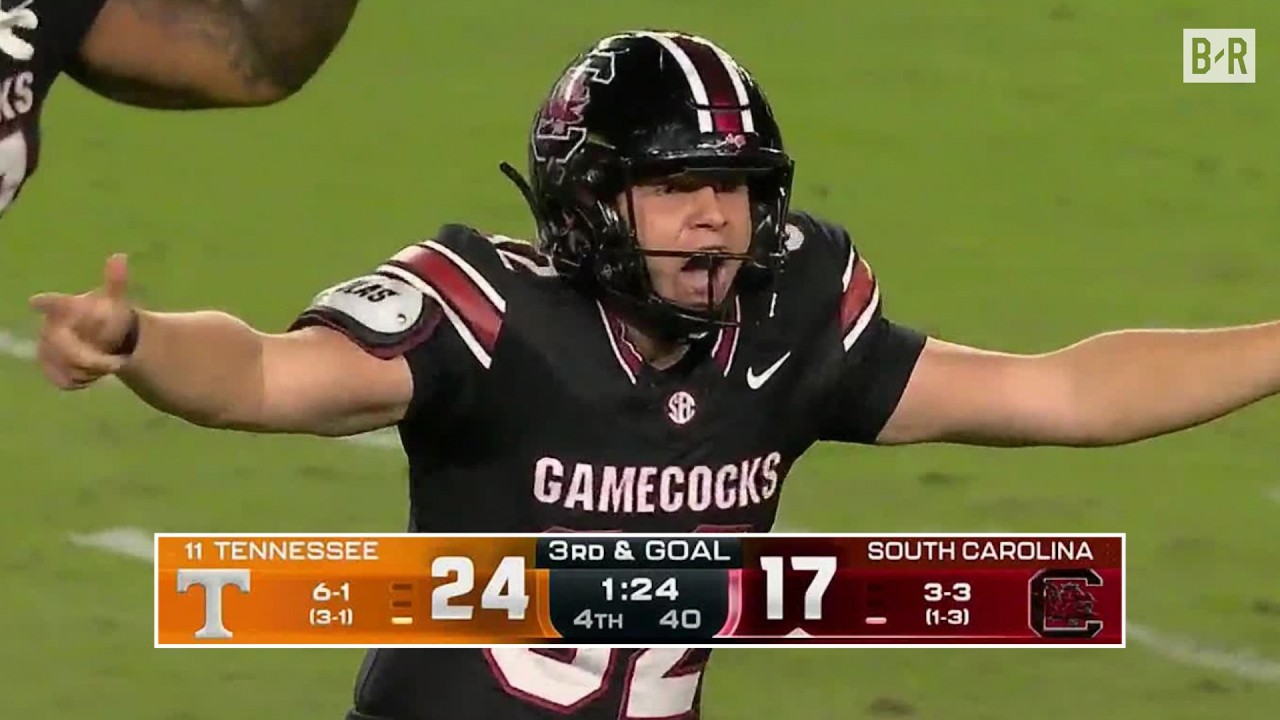 SOUTH CAROLINA COMES BACK IN FINAL NINETY SECONDS TO UPSET NO. 11 TENNESSEE