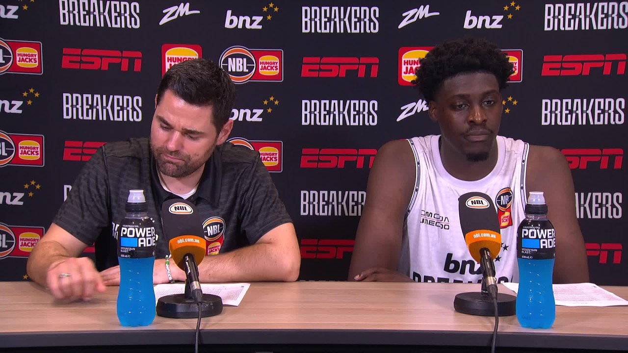 Sebastian Gleim and Charles Bediako press conference vs Cairns Taipans - Round 6, NBL27