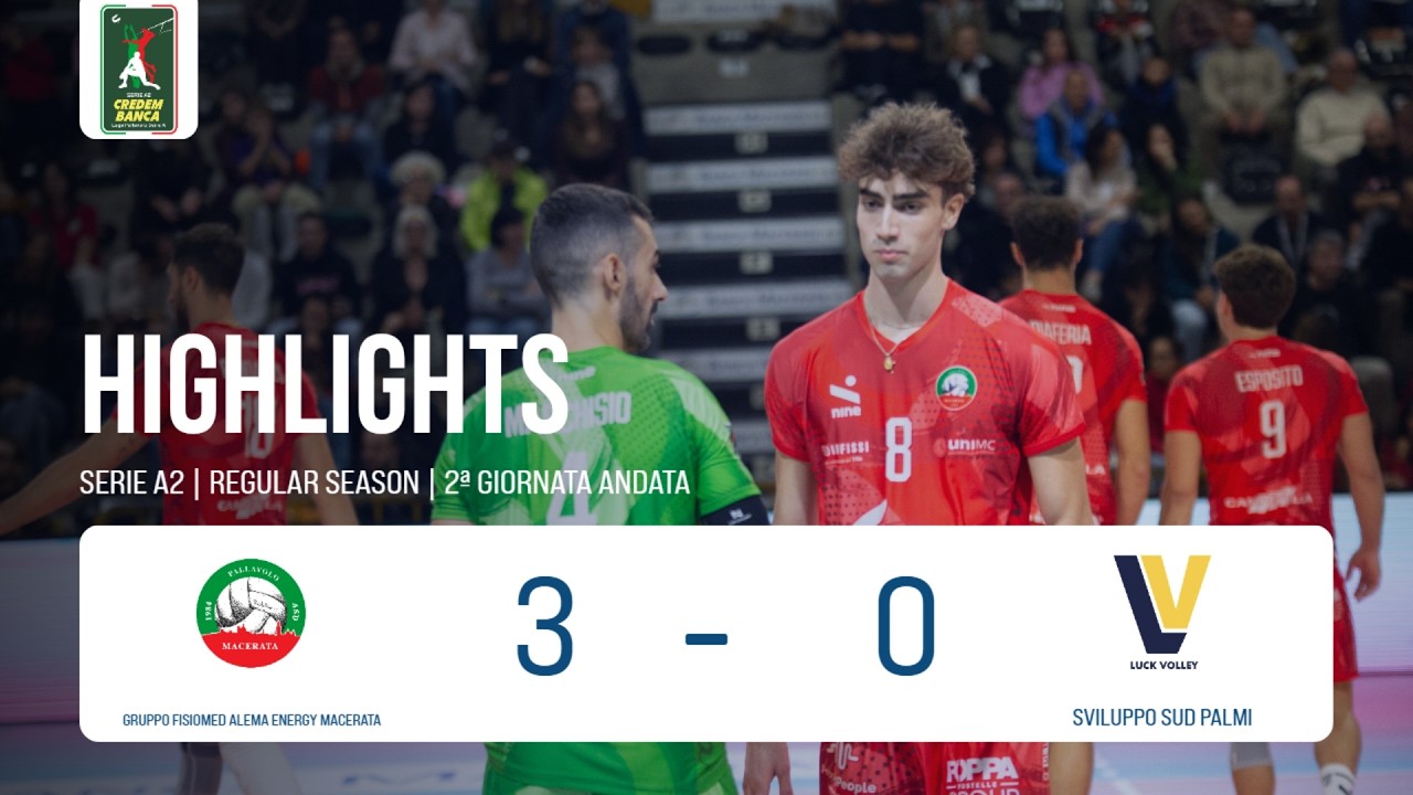 Highlights A2 | Gruppo Fisiomed Alema Energy Macerata - Sviluppo Sud Palmi 3-0