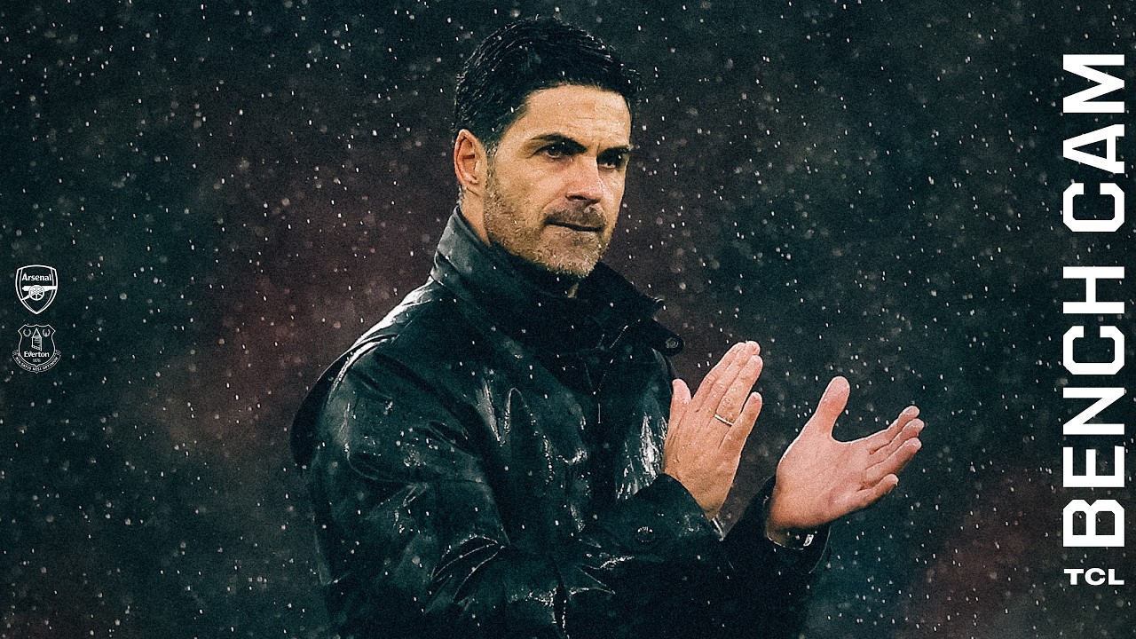 ARTETA REACTS TO KONSA AND GABRIEL GOALS 🤩 | Bench Cam | Arsenal 2-0 Everton | PL