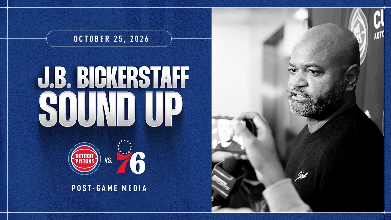 Post Game Press Conference l J.B. Bickerstaff l Pistons vs 76ers 10.25.26 #NBA