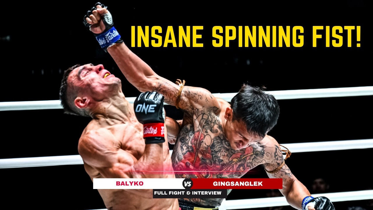 INSANE SPINNING BACK FIST KO! Gingsanglek Floors Alexey Balyko In 53-Second Mayhem!