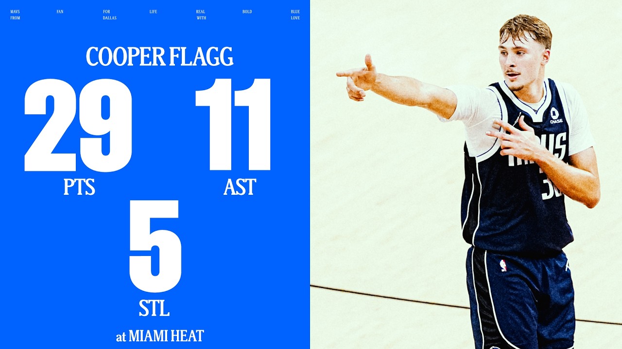 Cooper Flagg (29 PTS, 11 AST, 5 STL) at Miami Heat | October 26, 2026