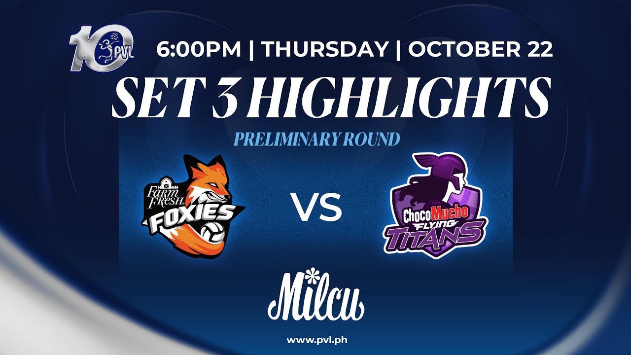 Farm Fresh Foxies vs. Choco Mucho Flying Titans - 3rd Set Highlights