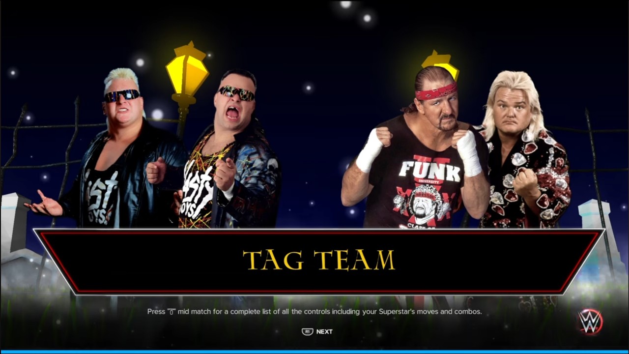 The Nasty Boys vs The Stud Stable Halloween Havoc 94. WWE 2K23