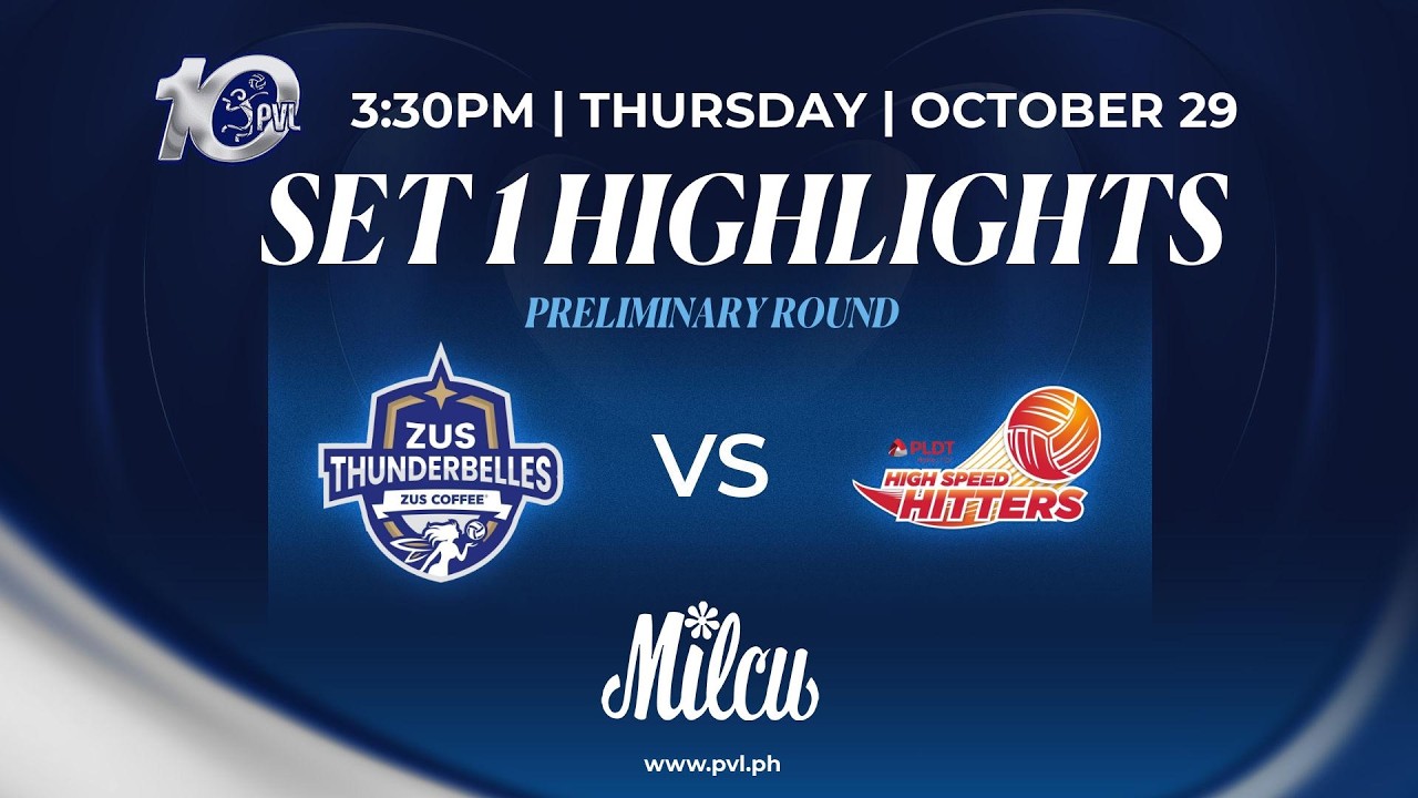Zus Coffee Thunderbelles vs. PLDT Home Fibr High Speed Hitters - 1st Set Highlights