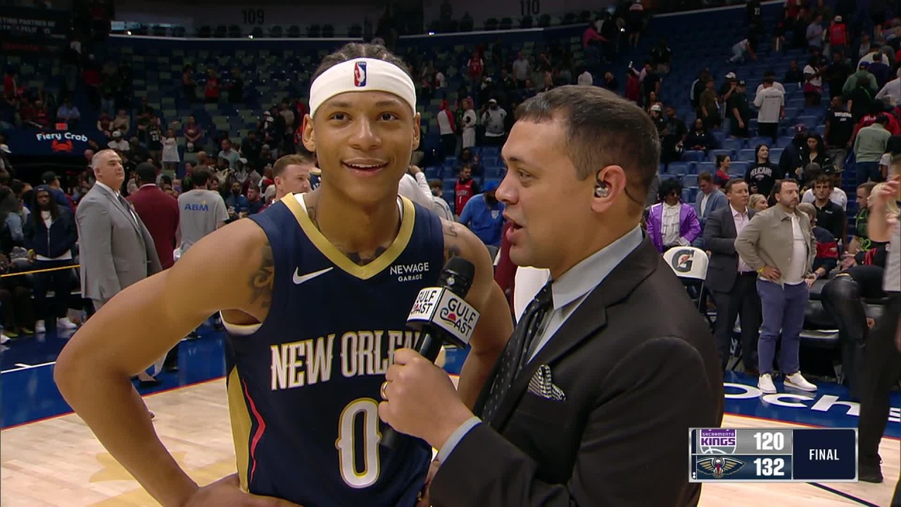 Jeremiah Fears On-Court Postgame Interview vs. Kings 10/29/26